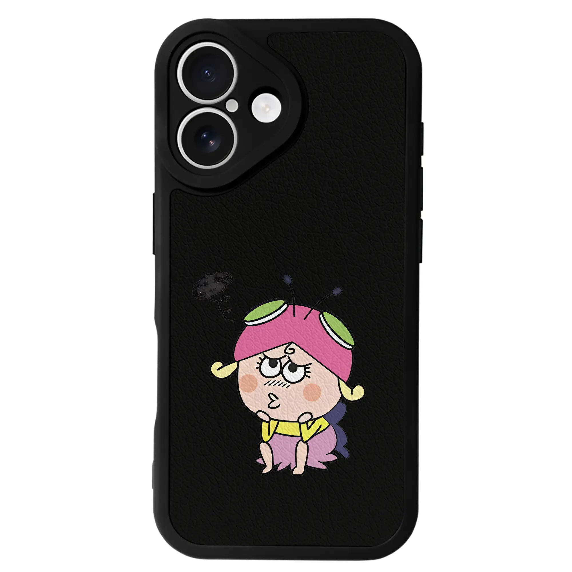 はなかっぱ グッズ,アゲルちゃん - IPhone 16シリーズ対応 ・ シリコンスマホケース ・ レザー調 ・ 高精度フィット ・ 耐衝撃 ・ ワイヤレス充電対応 ・ 精密カット